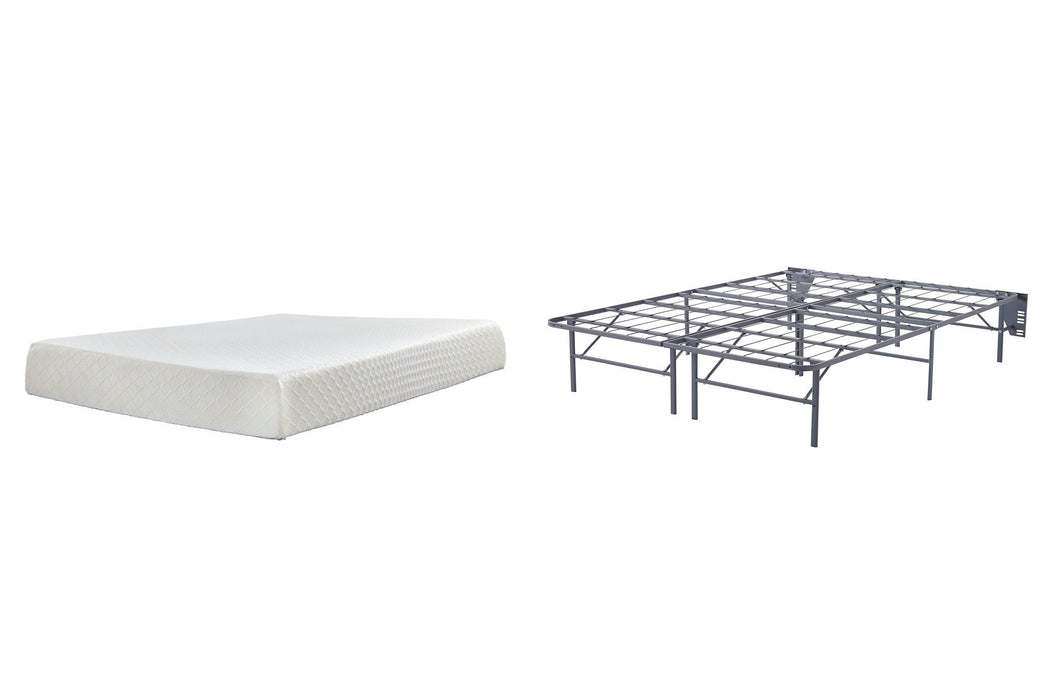 10 Inch Chime Memory Foam Mattress Set - U&U Home Budget Furniture (Carteret, NJ)