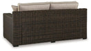 Coastline Bay Outdoor Loveseat with Cushion - U&U Home Budget Furniture (Carteret, NJ)