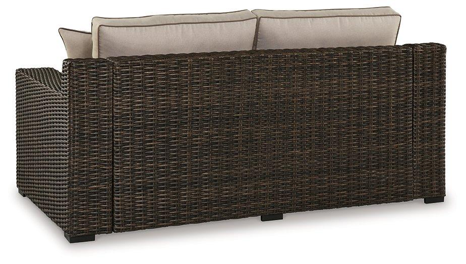 Coastline Bay Outdoor Loveseat with Cushion - U&U Home Budget Furniture (Carteret, NJ)
