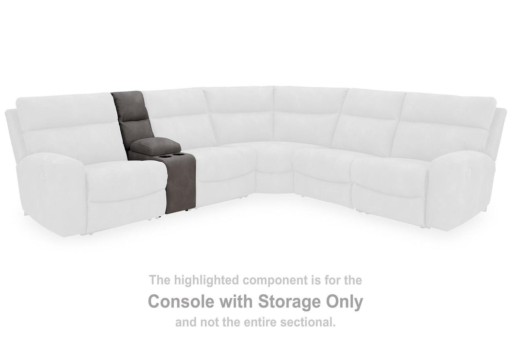 Next-Gen DuraPella Power Reclining Sectional Loveseat with Console - U&U Home Budget Furniture (Carteret, NJ)