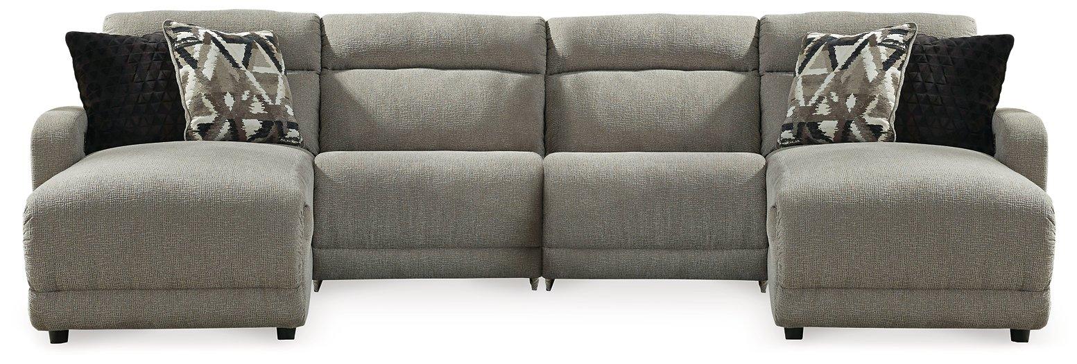 Colleyville Power Reclining Sectional with Chaise - U&U Home Budget Furniture (Carteret, NJ)