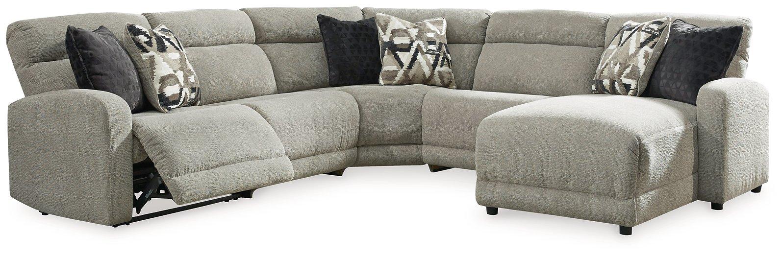 Colleyville Power Reclining Sectional with Chaise - U&U Home Budget Furniture (Carteret, NJ)