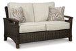 Paradise Trail Outdoor Loveseat, Lounge Chairs and Fire Pit Table - U&U Home Budget Furniture (Carteret, NJ)