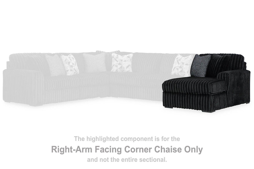 Midnight-Madness Sectional with Chaise - U&U Home Budget Furniture (Carteret, NJ)