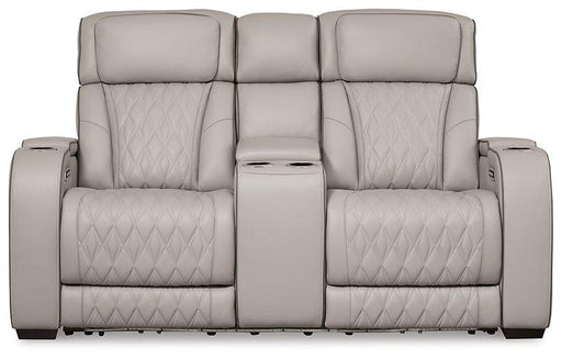 Boyington Power Reclining Loveseat with Console - U&U Home Budget Furniture (Carteret, NJ)