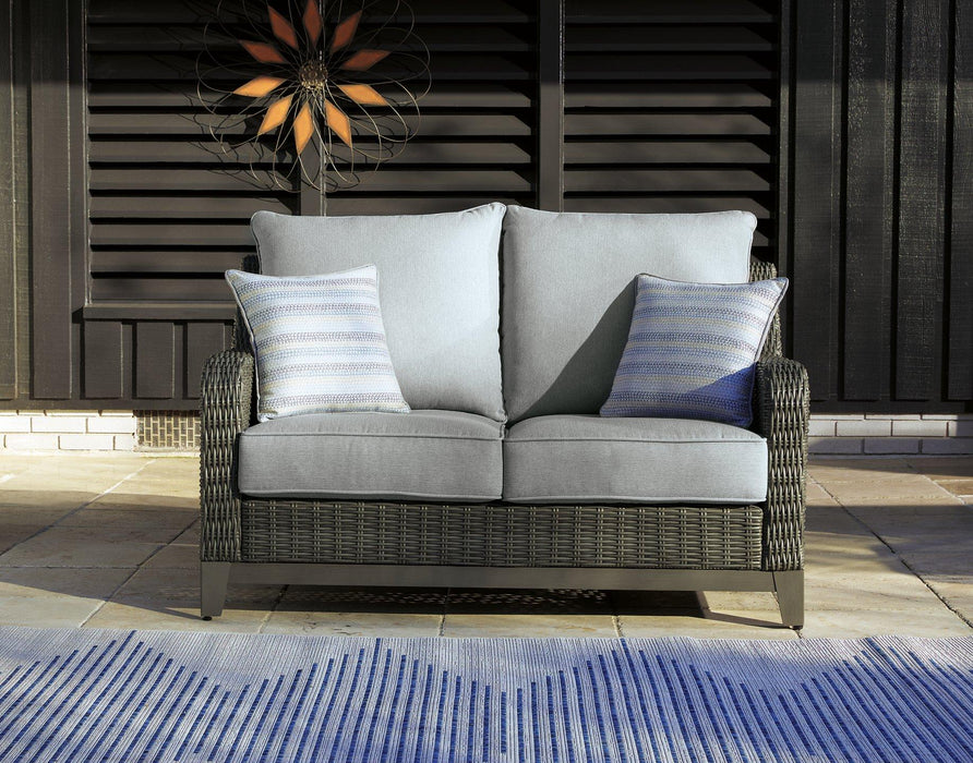 Elite Park Outdoor Loveseat, Lounge Chairs and Cocktail Table - U&U Home Budget Furniture (Carteret, NJ)