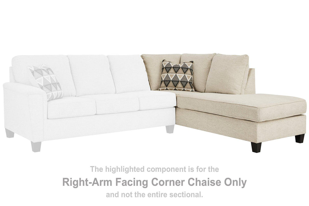Abinger 2-Piece Sectional with Chaise - U&U Home Budget Furniture (Carteret, NJ)