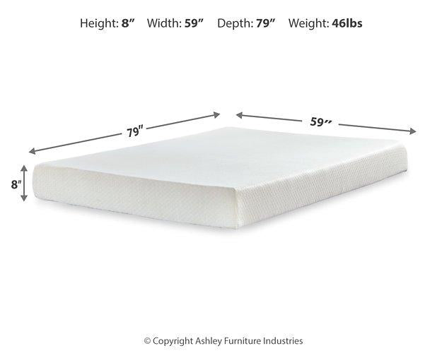 Chime 8 Inch Memory Foam Mattress in a Box - U&U Home Budget Furniture (Carteret, NJ)