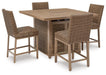 Walton Bridge Outdoor Bar Set - U&U Home Budget Furniture (Carteret, NJ)