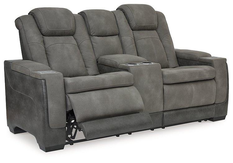 Next-Gen DuraPella Power Reclining Loveseat with Console - U&U Home Budget Furniture (Carteret, NJ)