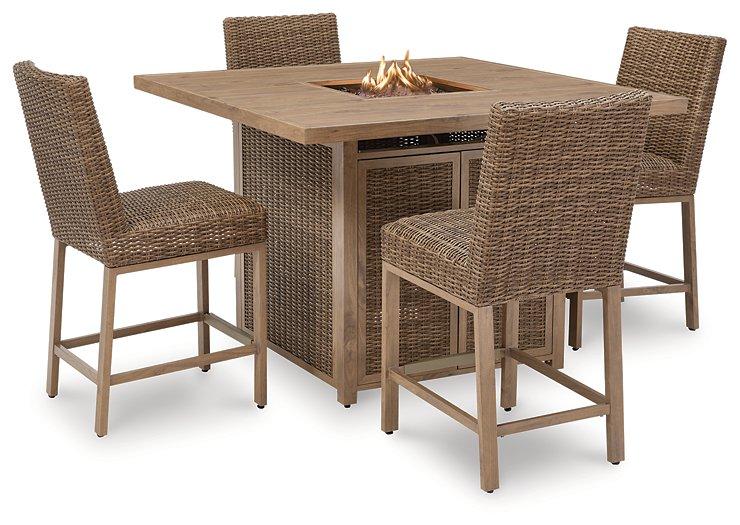Walton Bridge Outdoor Bar Set - U&U Home Budget Furniture (Carteret, NJ)