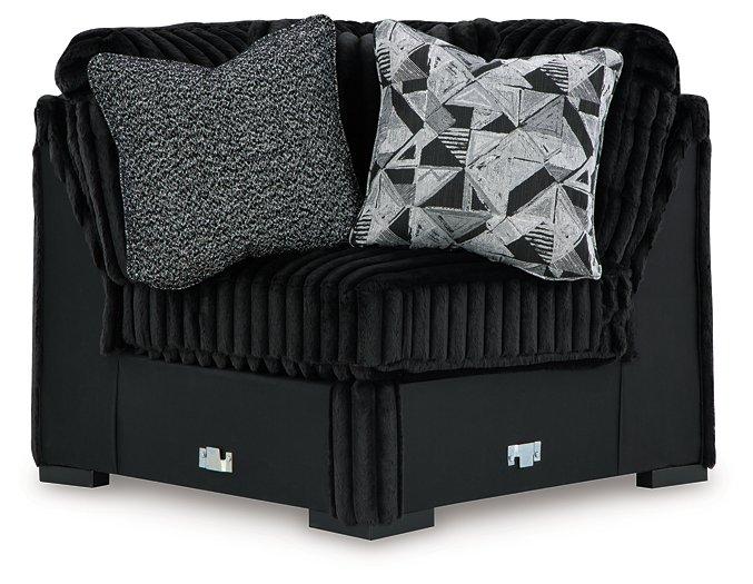 Midnight-Madness Sectional with Chaise - U&U Home Budget Furniture (Carteret, NJ)