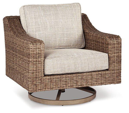Beachcroft Outdoor Swivel Lounge with Cushion - U&U Home Budget Furniture (Carteret, NJ)