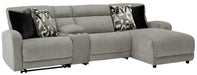 Colleyville Power Reclining Sectional with Chaise - U&U Home Budget Furniture (Carteret, NJ)