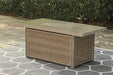 Beachcroft Beachcroft Fire Pit Table with Four Nuvella Swivel Lounge Chairs - U&U Home Budget Furniture (Carteret, NJ)