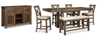 Moriville Counter Height Dining Set - U&U Home Budget Furniture (Carteret, NJ)