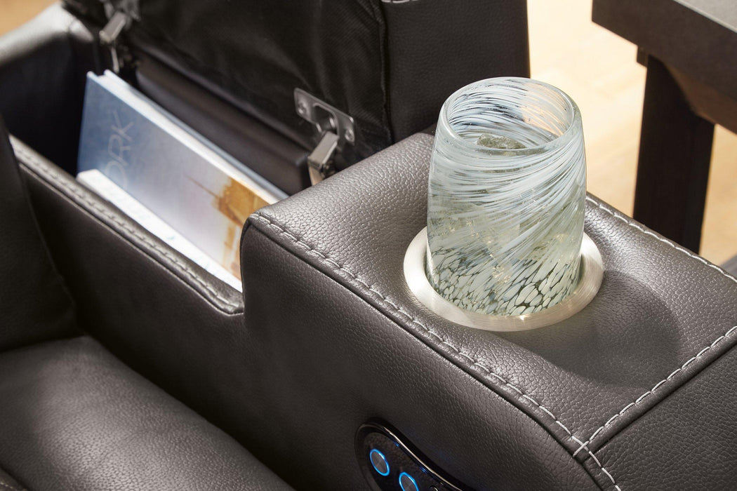 Fyne-Dyme Power Reclining Loveseat with Console - U&U Home Budget Furniture (Carteret, NJ)