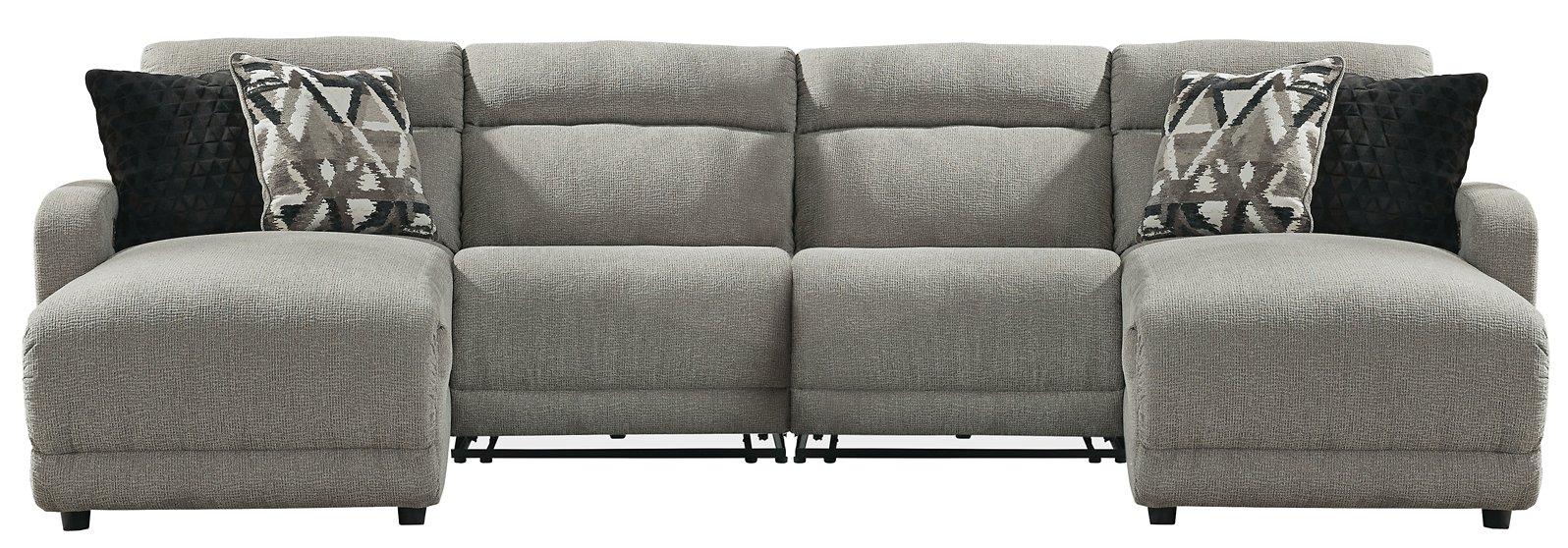 Colleyville Power Reclining Sectional with Chaise - U&U Home Budget Furniture (Carteret, NJ)