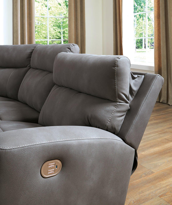 Next-Gen DuraPella Power Reclining Sectional - U&U Home Budget Furniture (Carteret, NJ)