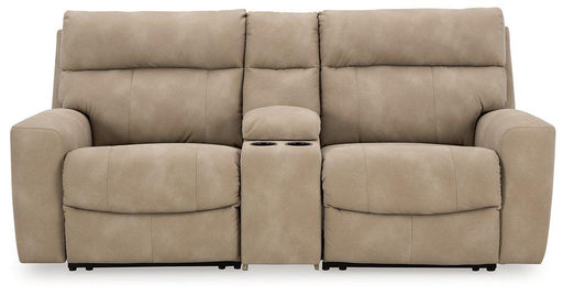 Next-Gen DuraPella Power Reclining Sectional Loveseat with Console - U&U Home Budget Furniture (Carteret, NJ)