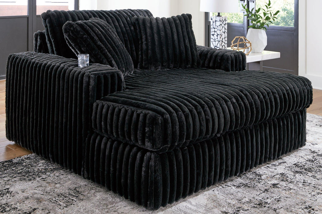 Midnight-Madness Oversized Chaise - U&U Home Budget Furniture (Carteret, NJ)