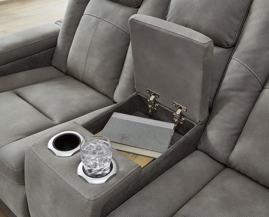 Next-Gen DuraPella Power Reclining Loveseat with Console - U&U Home Budget Furniture (Carteret, NJ)