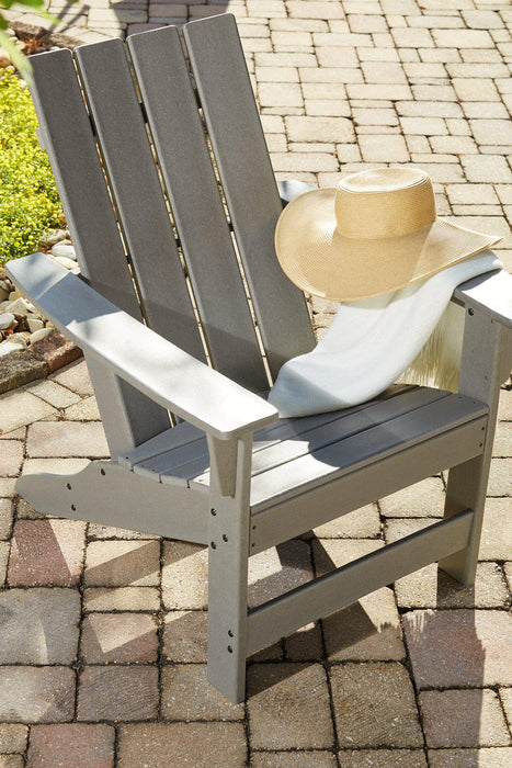 Visola Outdoor Adirondack Chair Set with End Table - U&U Home Budget Furniture (Carteret, NJ)