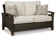 Paradise Trail Outdoor Loveseat, Lounge Chairs and Fire Pit Table - U&U Home Budget Furniture (Carteret, NJ)