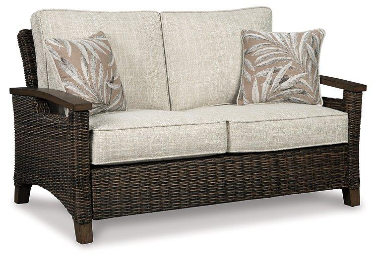 Paradise Trail Outdoor Loveseat, Lounge Chairs and Fire Pit Table - U&U Home Budget Furniture (Carteret, NJ)