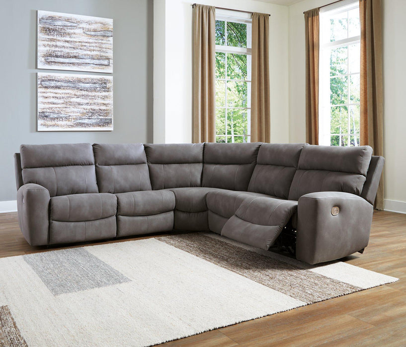 Next-Gen DuraPella Power Reclining Sectional - U&U Home Budget Furniture (Carteret, NJ)