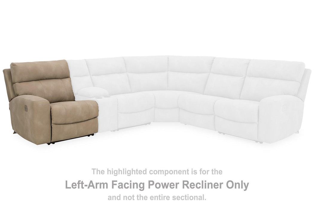 Next-Gen DuraPella Power Reclining Sectional Loveseat with Console - U&U Home Budget Furniture (Carteret, NJ)