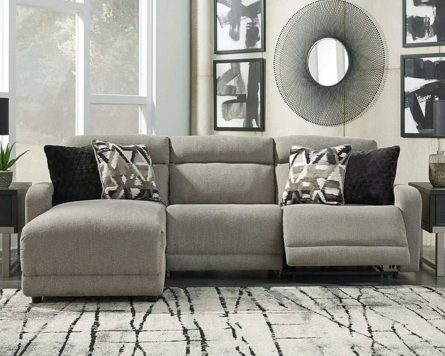 Colleyville Power Reclining Sectional with Chaise - U&U Home Budget Furniture (Carteret, NJ)