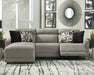 Colleyville Power Reclining Sectional with Chaise - U&U Home Budget Furniture (Carteret, NJ)