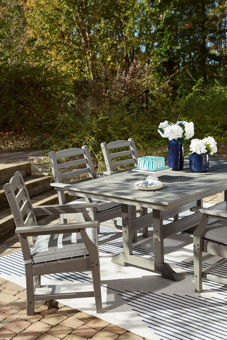 Visola Outdoor Dining Set - U&U Home Budget Furniture (Carteret, NJ)