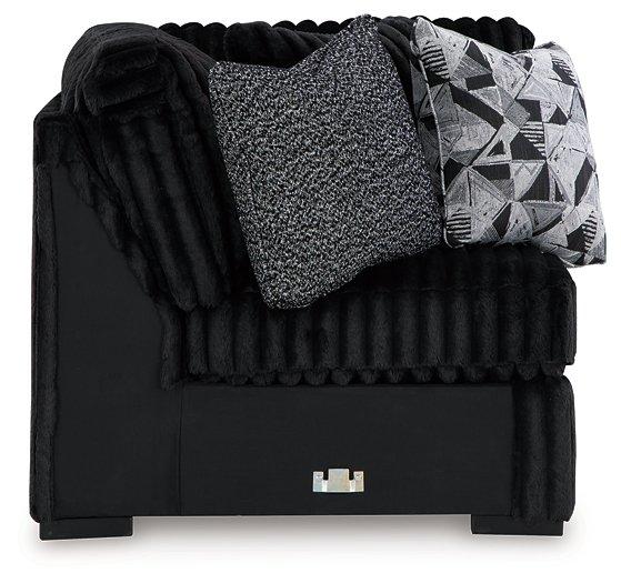 Midnight-Madness Sectional with Chaise - U&U Home Budget Furniture (Carteret, NJ)