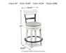 Valebeck Counter Height Bar Stool - U&U Home Budget Furniture (Carteret, NJ)