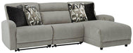 Colleyville Power Reclining Sectional with Chaise - U&U Home Budget Furniture (Carteret, NJ)