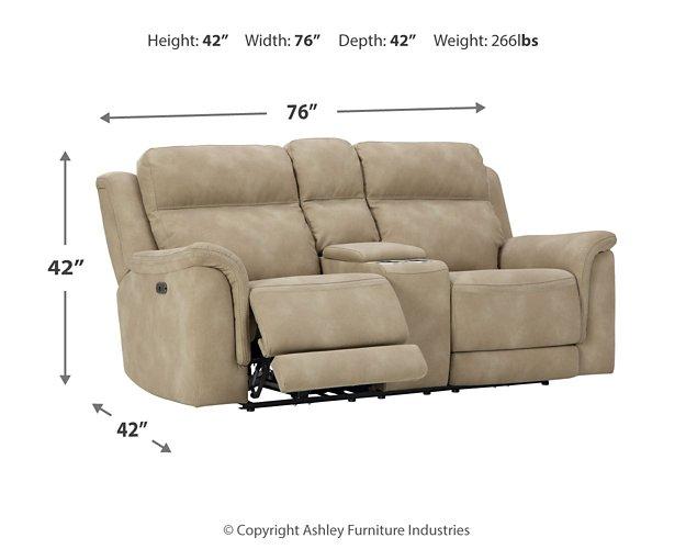 Next-Gen DuraPella Power Reclining Loveseat with Console - U&U Home Budget Furniture (Carteret, NJ)