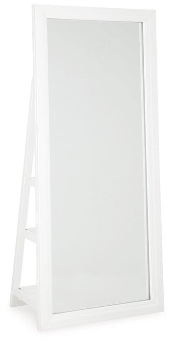 Evesen Floor Standing Mirror/Storage - U&U Home Budget Furniture (Carteret, NJ)