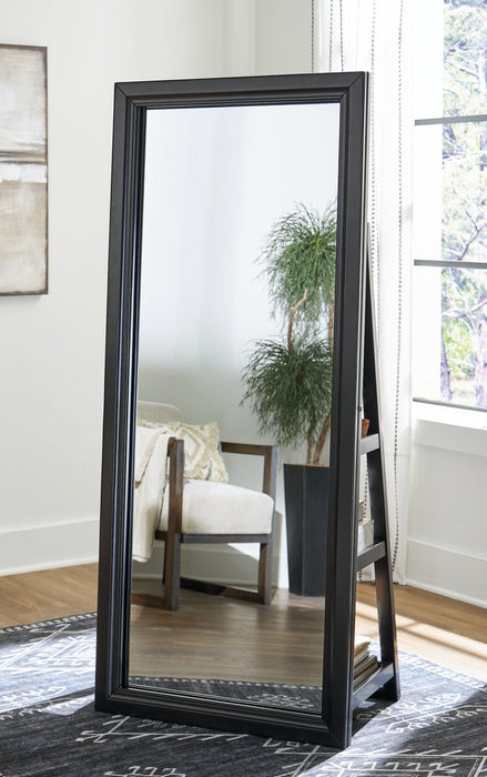 Evesen Floor Standing Mirror/Storage - U&U Home Budget Furniture (Carteret, NJ)