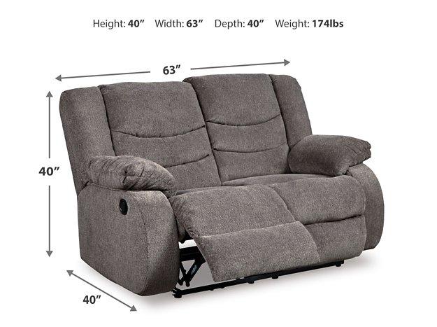 Tulen Reclining Loveseat - U&U Home Budget Furniture (Carteret, NJ)