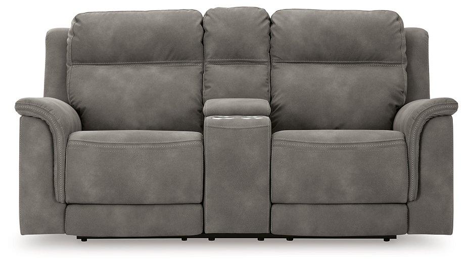 Next-Gen DuraPella Power Reclining Loveseat with Console - U&U Home Budget Furniture (Carteret, NJ)