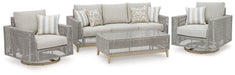 Seton Creek Outdoor Upholstery Set - U&U Home Budget Furniture (Carteret, NJ)