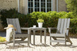 Visola Outdoor Adirondack Chair Set with End Table - U&U Home Budget Furniture (Carteret, NJ)