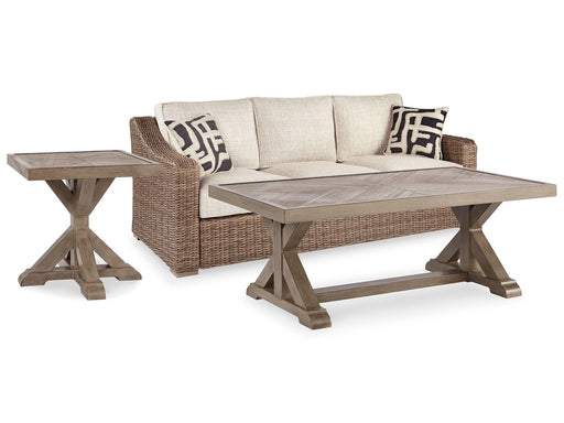 Beachcroft Beachcroft Nuvella Sofa with Coffee and End Table - U&U Home Budget Furniture (Carteret, NJ)