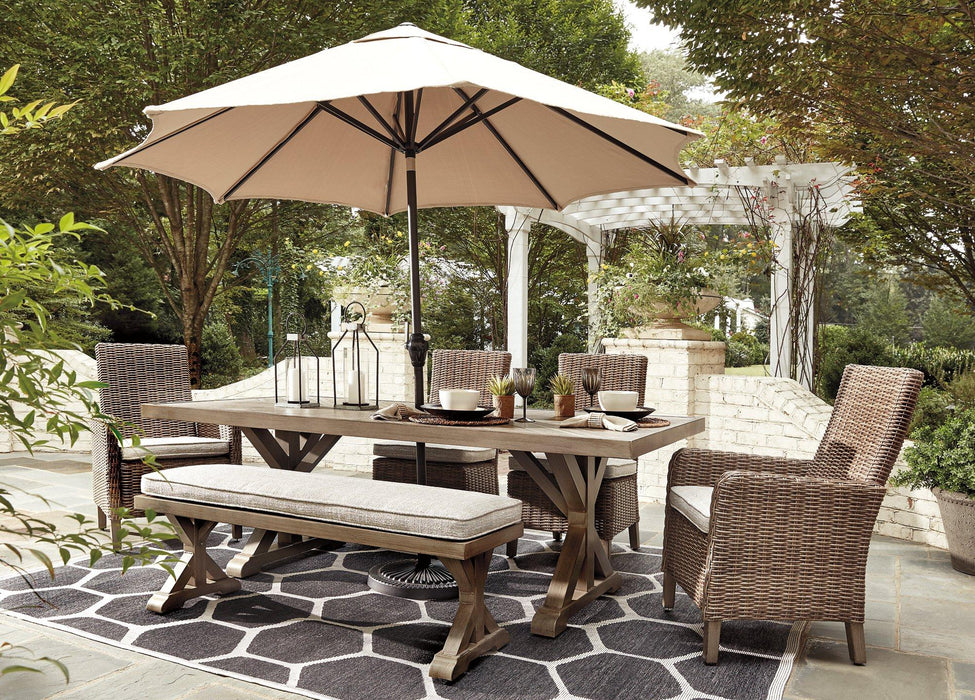 Beachcroft Outdoor Dining Set - U&U Home Budget Furniture (Carteret, NJ)