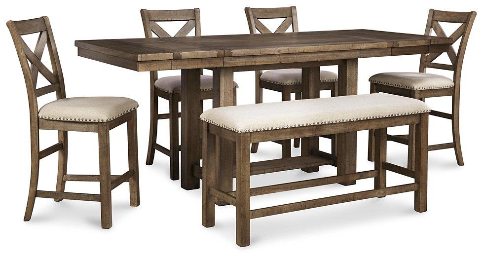 Moriville Counter Height Dining Set - U&U Home Budget Furniture (Carteret, NJ)
