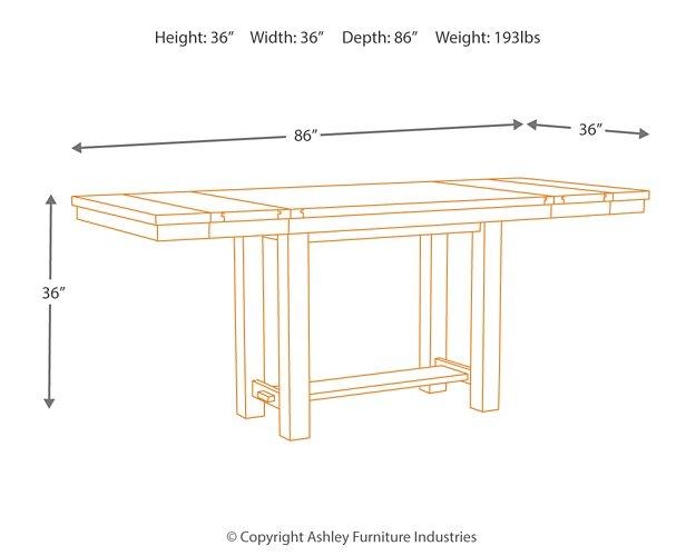 Moriville Counter Height Dining Set - U&U Home Budget Furniture (Carteret, NJ)