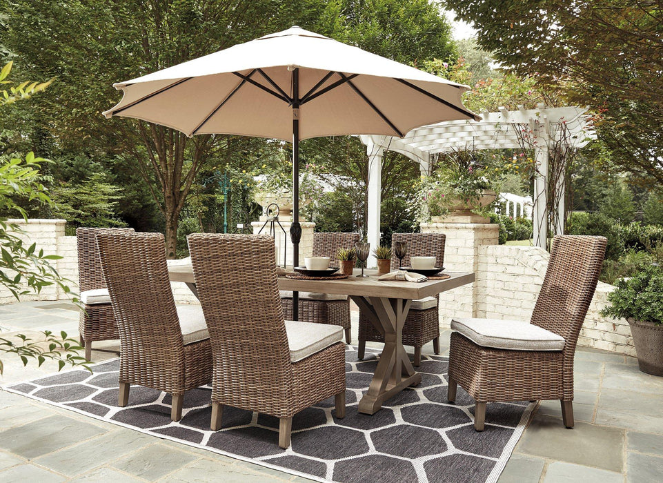 Beachcroft Outdoor Dining Set - U&U Home Budget Furniture (Carteret, NJ)