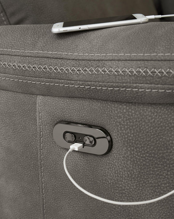 Next-Gen DuraPella Power Reclining Loveseat with Console - U&U Home Budget Furniture (Carteret, NJ)